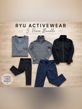 RYU Activewear 5 Piece Bundle Women’s Size S Leggings Pants Tops Jacket